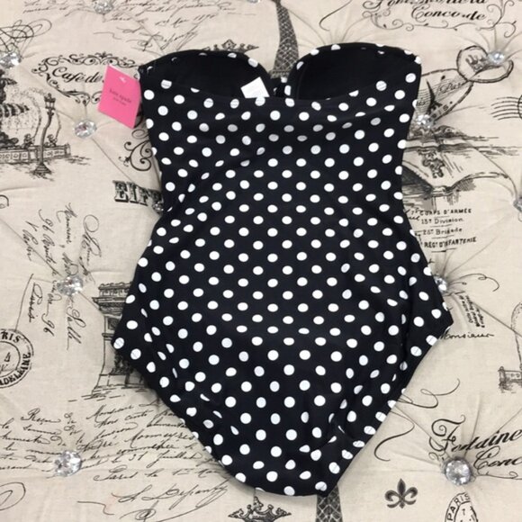 Kate Spade NY Strapless Polka Dot Print Swimsuit - Picture 6 of 7